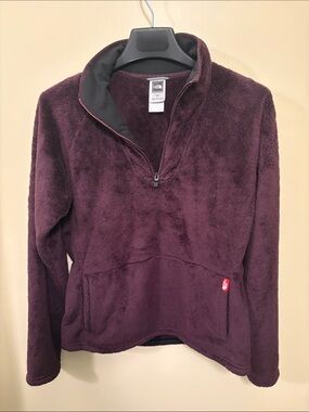 The North Face Plush Quarter-Zip Fleece Pullover - Plum